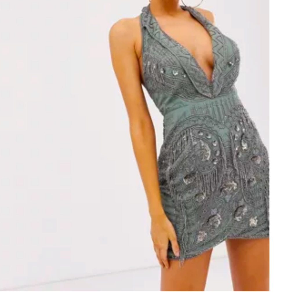 Asos Embellished Tux Mini Dress